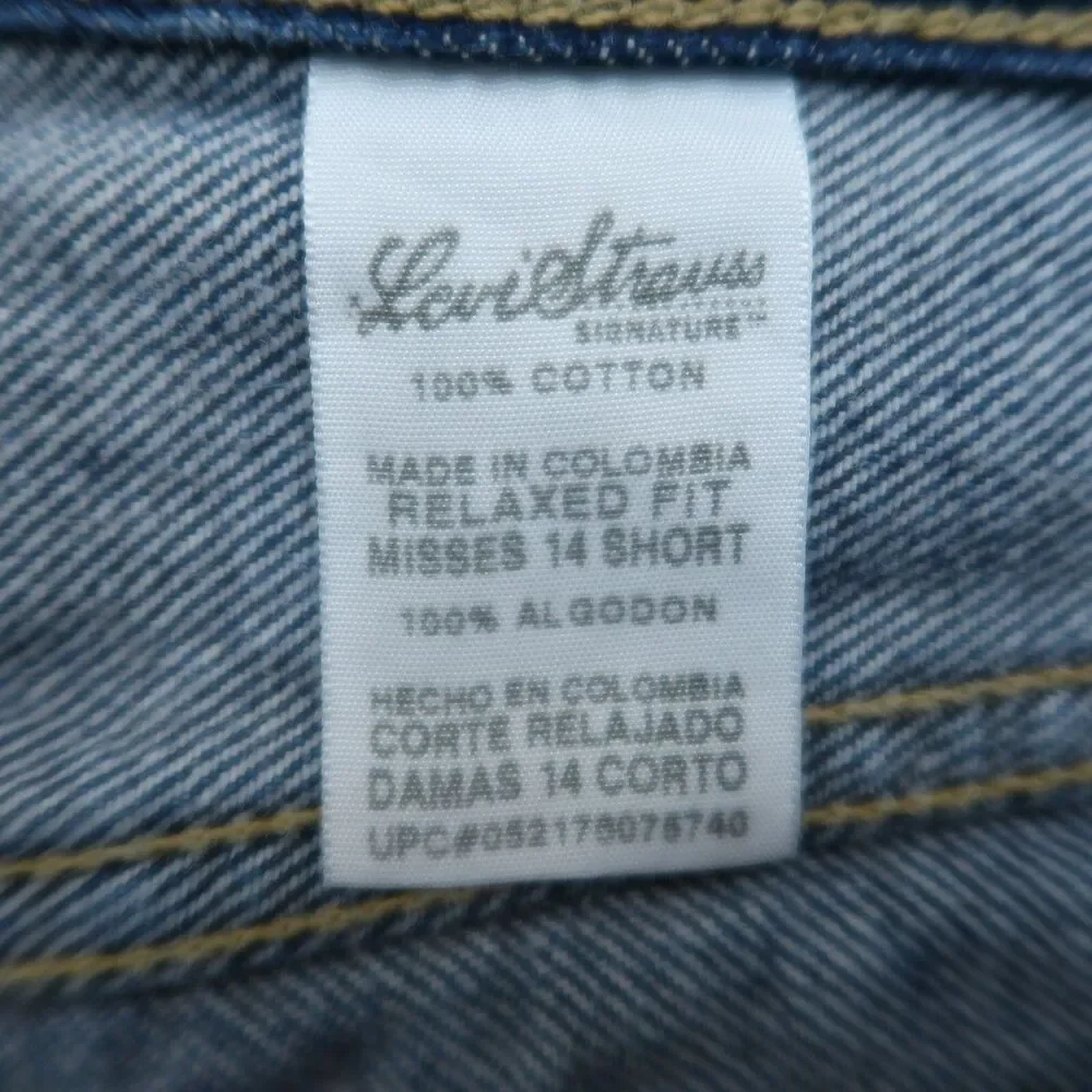 Levi's Signature Jeans Women's 14 Short Blue High-Rise Relaxed Fit 28